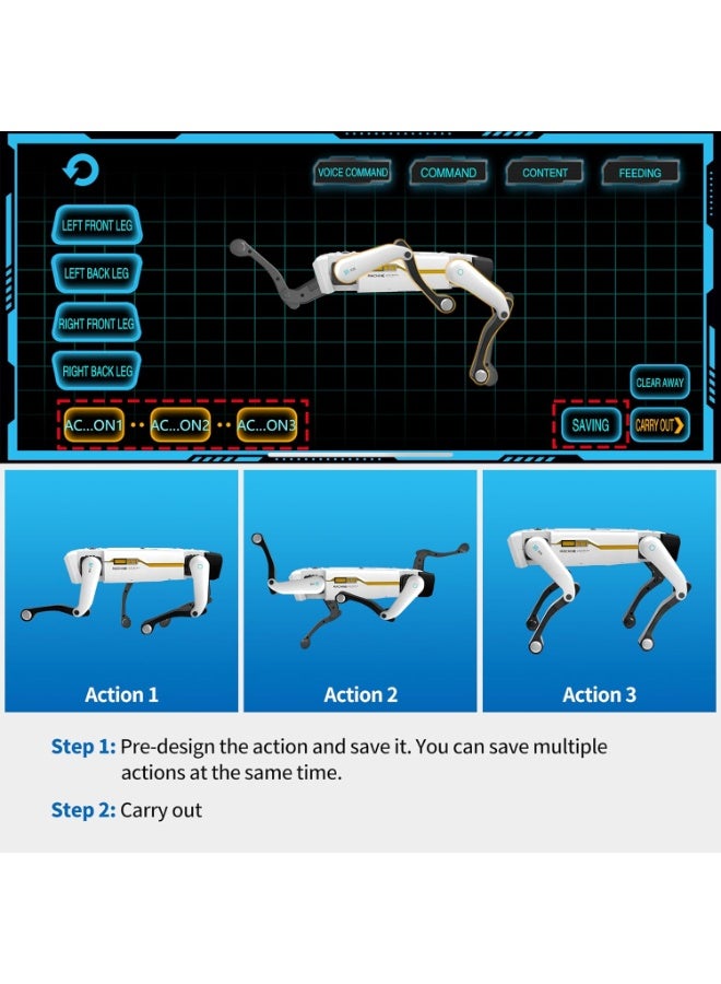 كلب روبوت ذكي - حيوان أليف تفاعلي STEM مع تحكم صوتي، وأكثر من 30 حركة وبرمجة تطبيق، وتصميم متين للأطفال من سن 6 سنوات فما فوق (متوافق مع iOS/Android) - Image 3